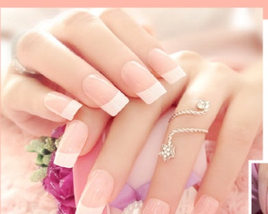 Nail art Nail art finished French long fake nail patch long French