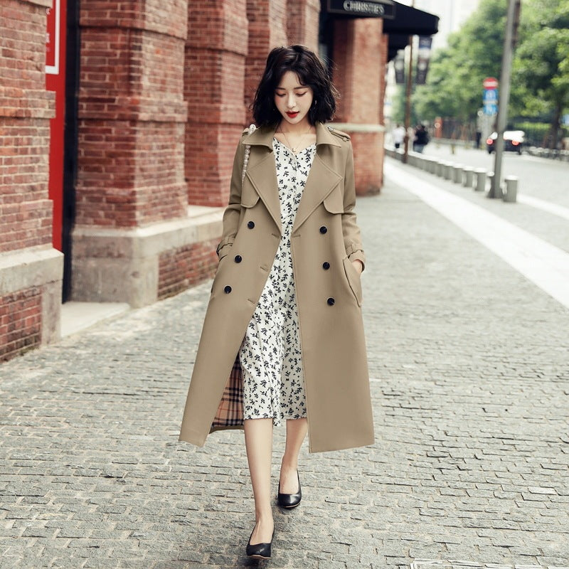 Fashion Mid-length Trench Coat Women's Clothing