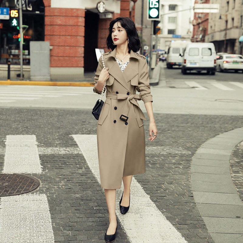 Fashion Mid-length Trench Coat Women's Clothing