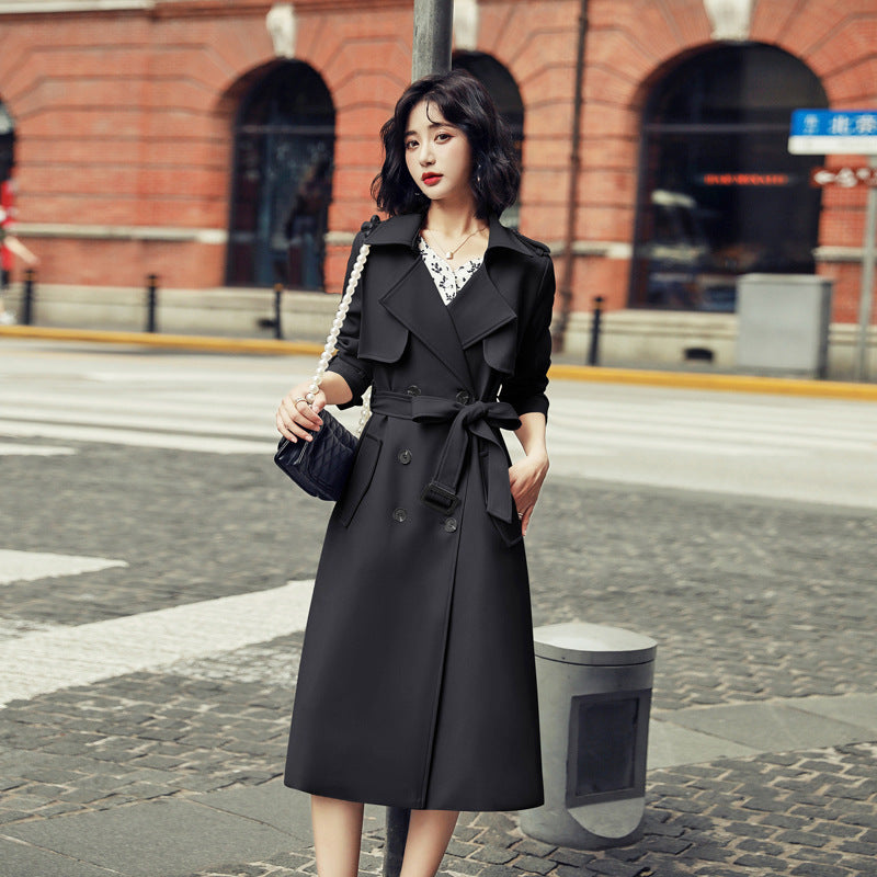 Fashion Mid-length Trench Coat Women's Clothing