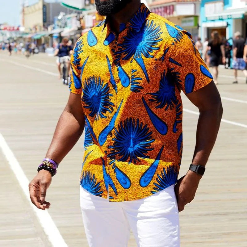 Loose Printed Short Sleeve Shirt