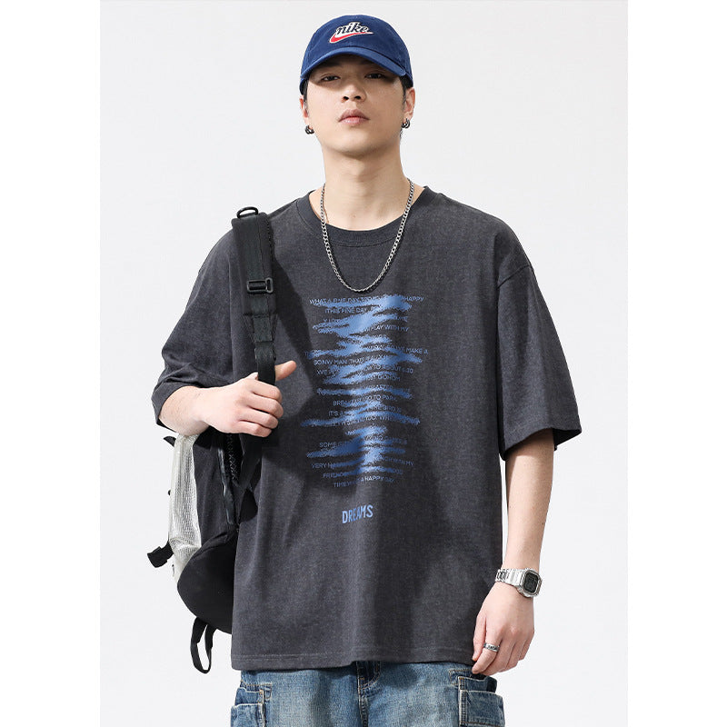 American T-shirt Printed Loose Casual