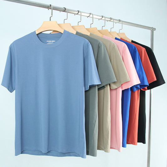 Pure Color Soft Breathable Cool Feeling T-shirt Technology Touch Cooling