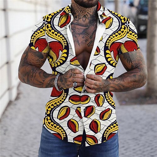 Loose Printed Short Sleeve Shirt